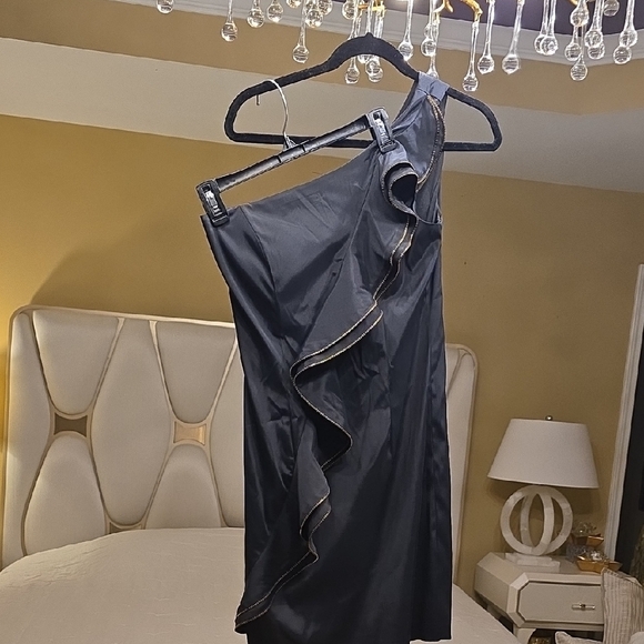 Cache Black One Shoulder Dress - Picture 1 of 15